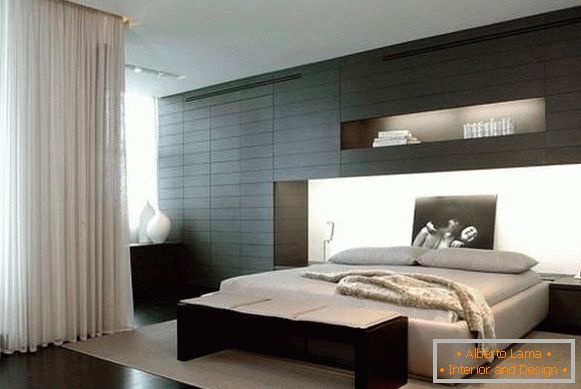 Design de quartos em estilo moderno, com elementos pretos