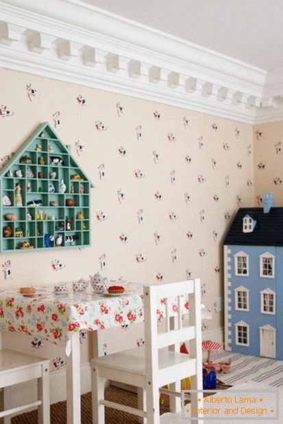 Lindo quarto infantil para uma menina, ambos de filmes americanos