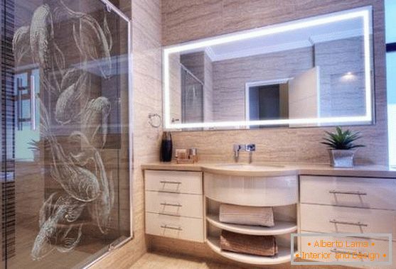 Casa de banho com padrões em estilo chinês