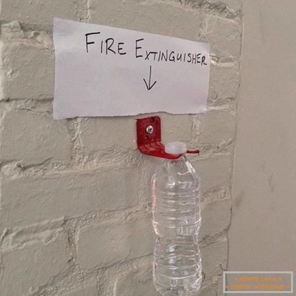 Espaço para um extintor de incêndio
