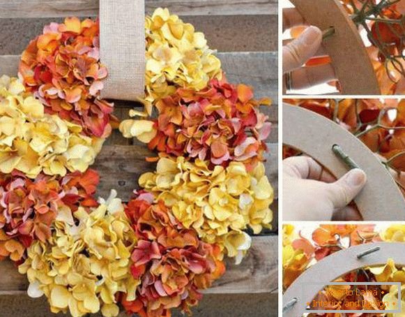 Como fazer uma obra de arte uma grinalda de outono a partir de materiais improvisados
