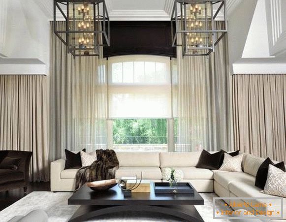 Interior luxuoso com decoração moderna