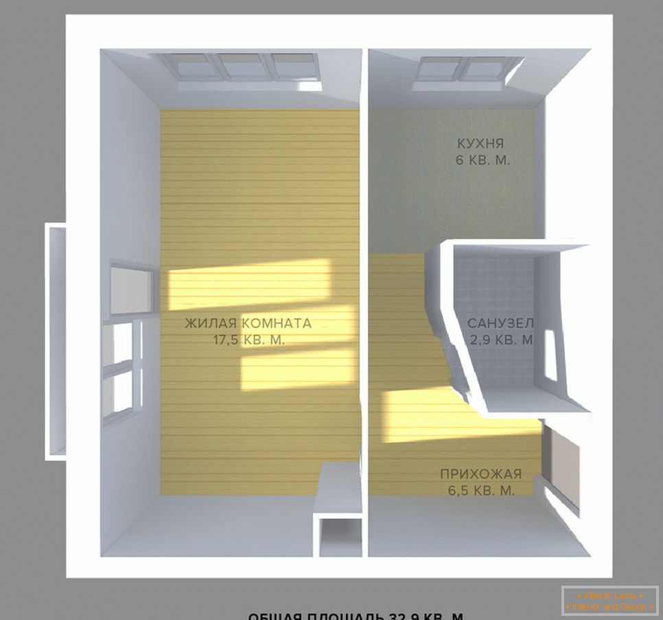 Projeto de redesenvolvimento de apartamento de um quarto