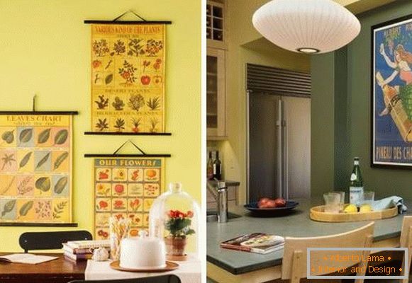 Como decorar as paredes da cozinha - fotos de idéias