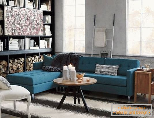 sofá de canto elegante