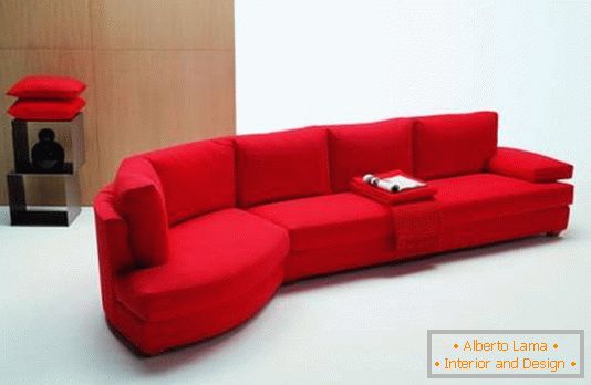 sofá vermelho-modular