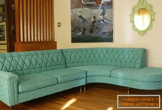 sofá modular turquesa