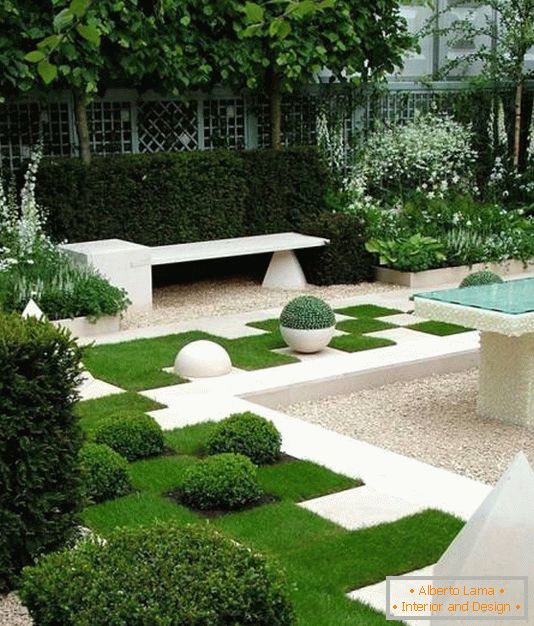 Idéia para um jardim elegante