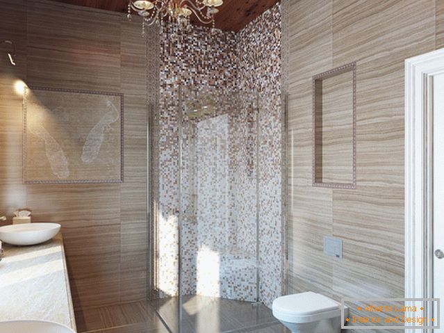 Design de interiores de um pequeno banho
