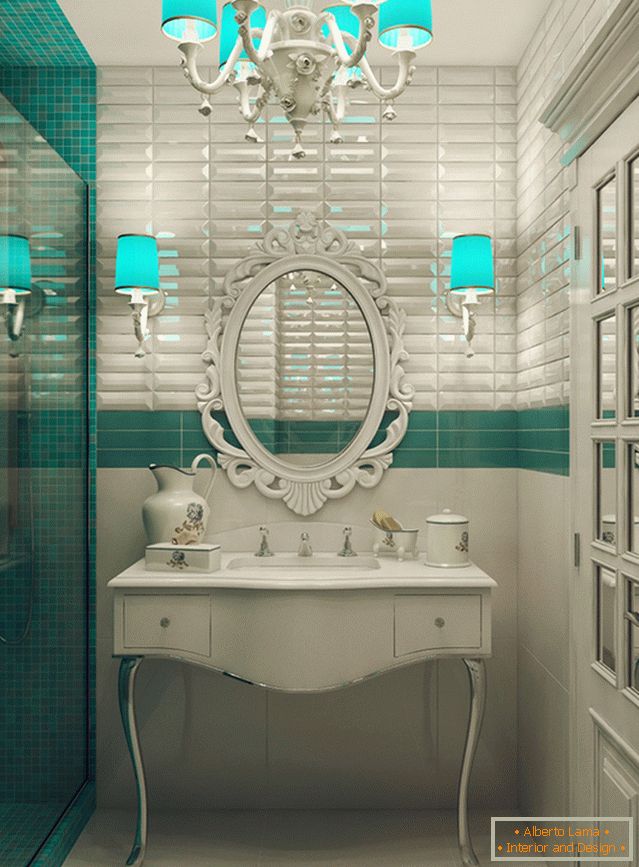 Interior de um banheiro pequeno combinado com um banheiro