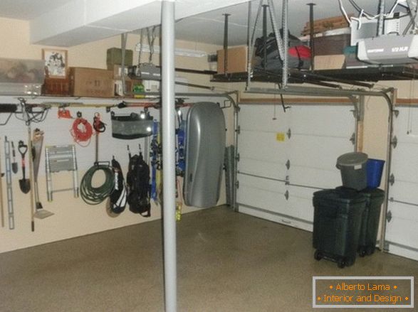 Seções de armazenamento de garagem