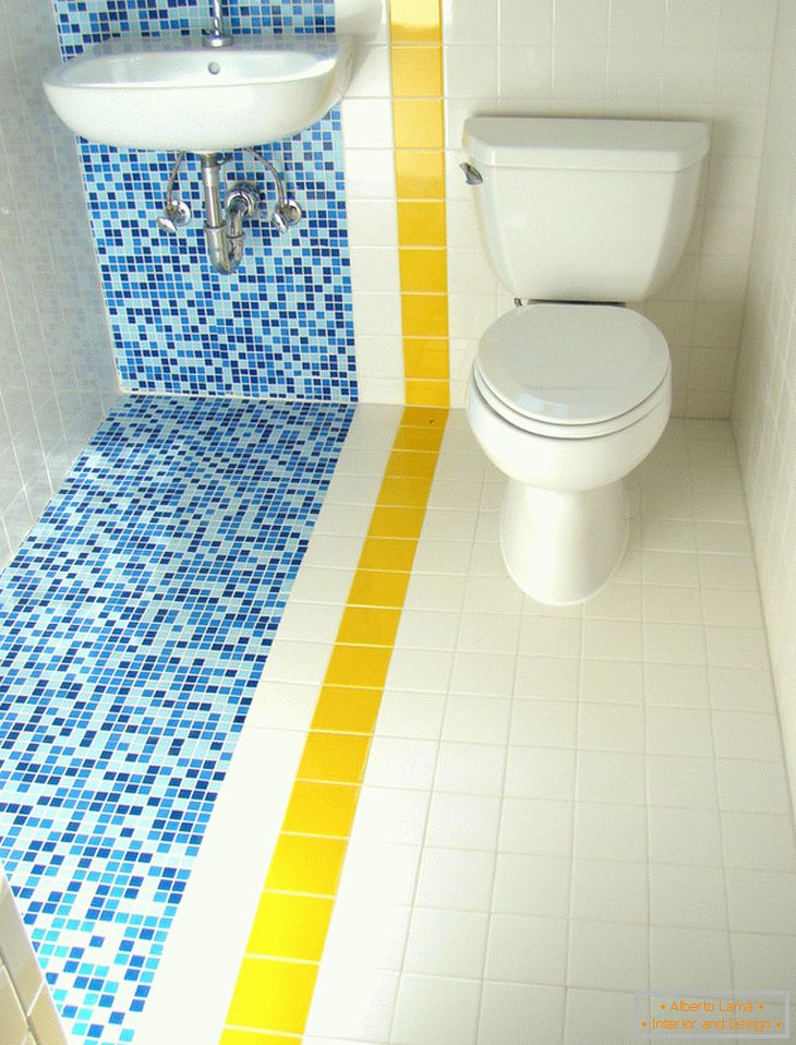Design colorido do banheiro