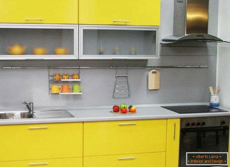 Cozinha moderna com eletrodomésticos embutidos