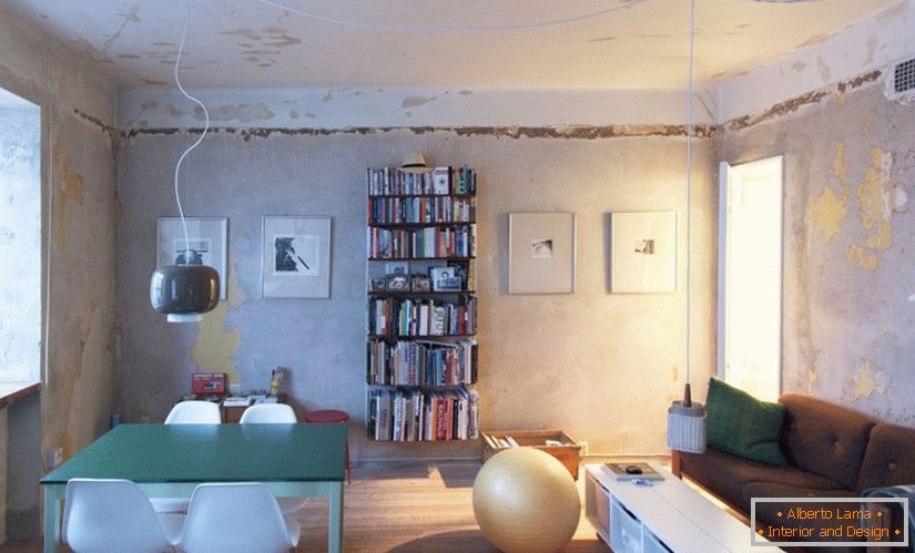 Design de interiores de um apartamento em estilo escandinavo
