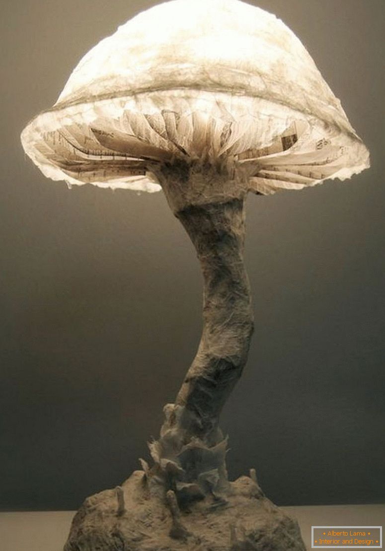 Lâmpada em forma de cogumelo