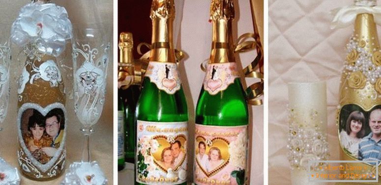 Decorando garrafas de casamento com fotos