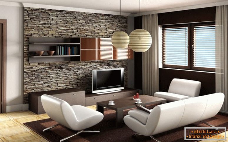 Sala de estar com design moderno