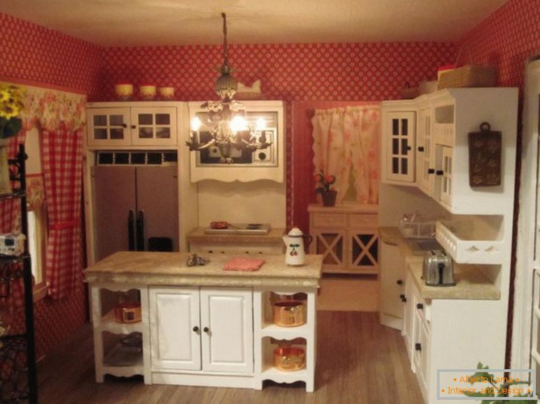 cozinha do país-interior-rosa-gourmet-cozinha-armários