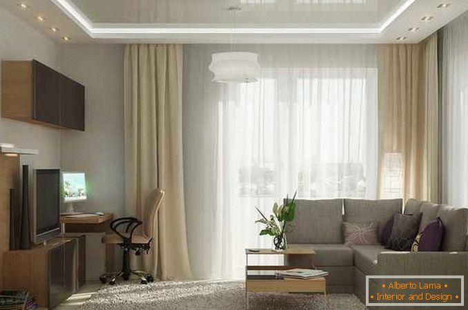 Design de interiores minimalista de um apartamento de um quarto Khrushchev