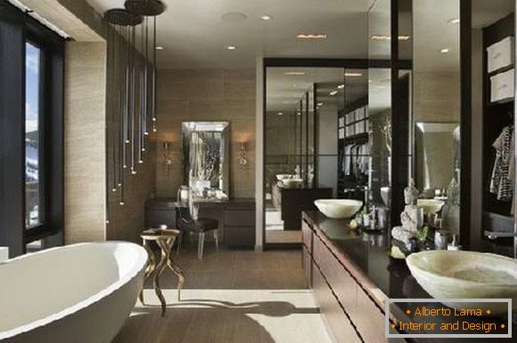 design de grandes casas de banho modernas, foto 44