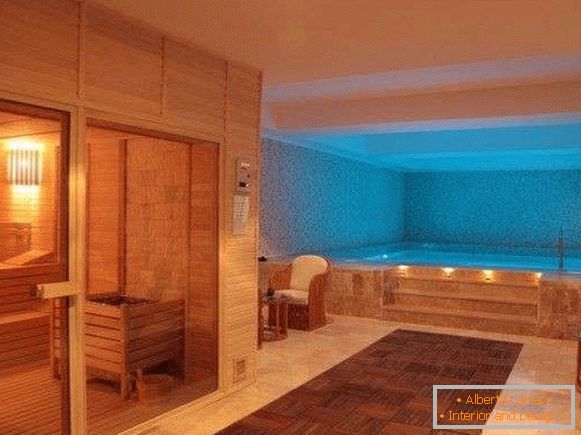 Design de interiores de uma casa privada своими руками - сауна и бассейн