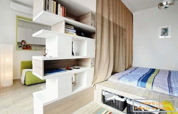 design de interiores de um pequeno apartamento de um quarto, foto 1