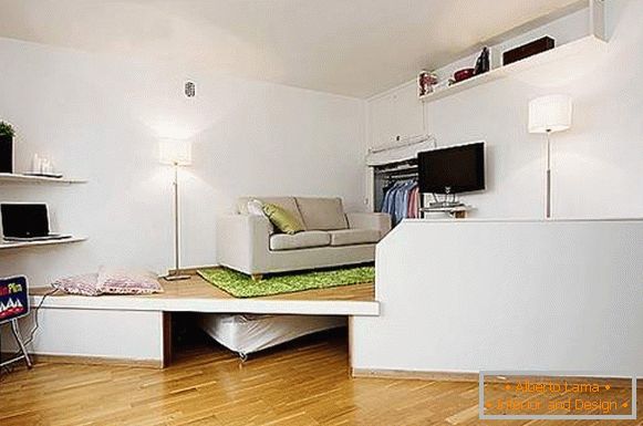 design de interiores de um pequeno apartamento de um quarto, foto 26
