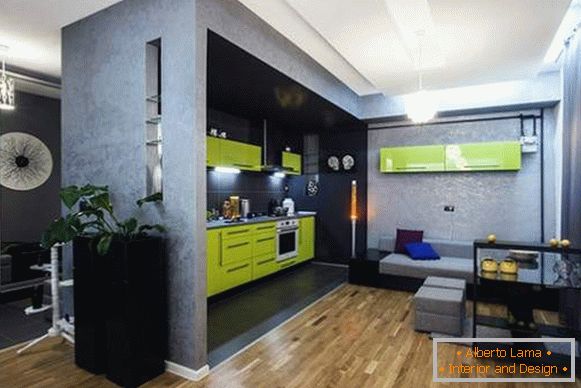 design de interiores de um pequeno apartamento de um quarto, foto 9