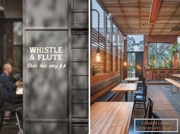 Design de um café moderno Whistle Flute