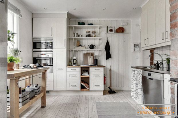 projeto de uma pequena cozinha em uma casa particular фото