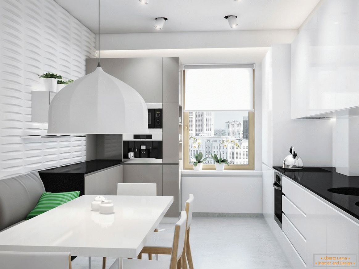 Cozinha leve em estilo minimalista
