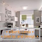 Apartamento design em tons de branco e cinza