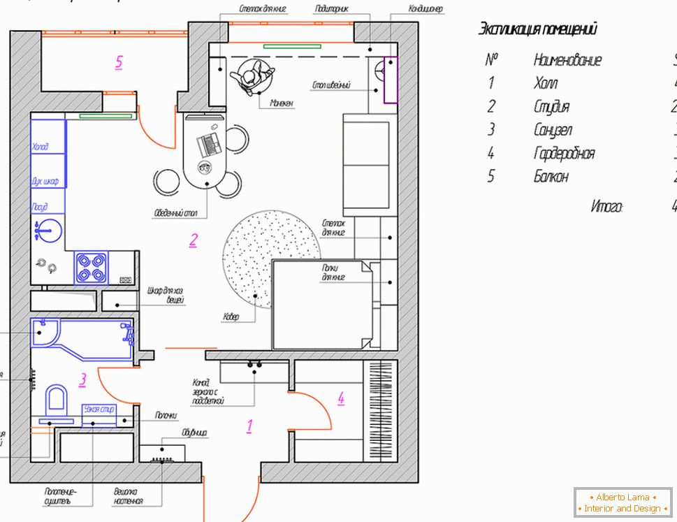 O layout de uma pequena casa