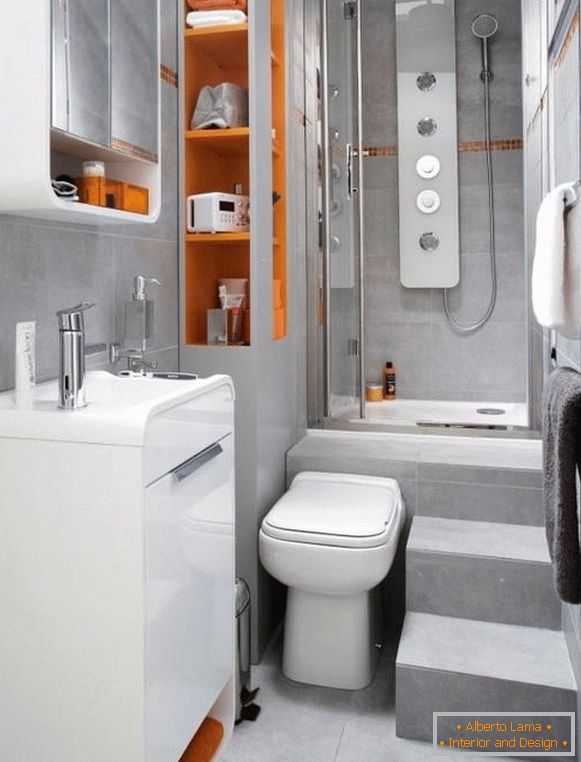 design de banheiro em pequenos apartamentos