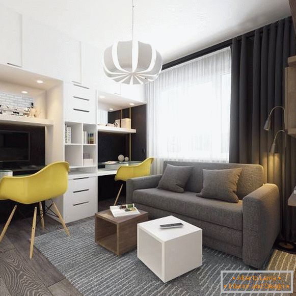 apartamento de um quarto-40-sq-m-small-living room