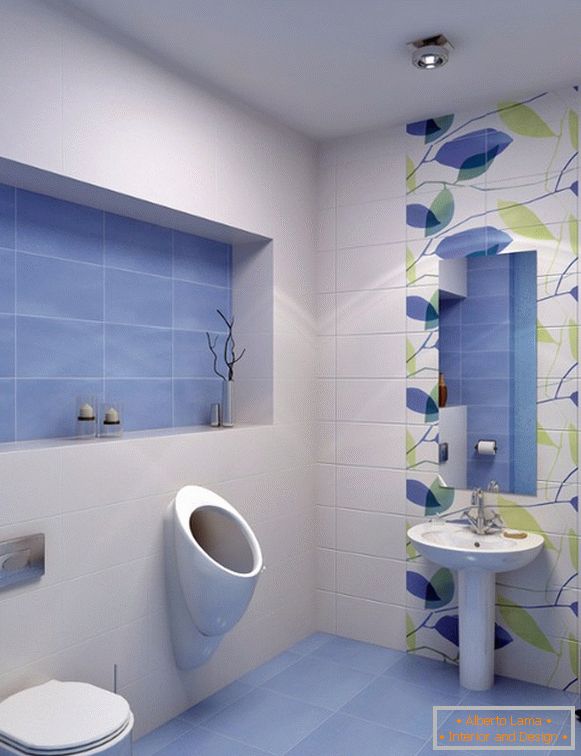 Design de azulejos no banheiro, foto 1