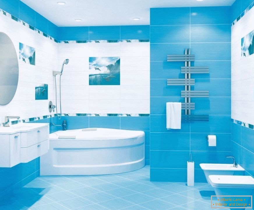 Azulejo на полу ванной