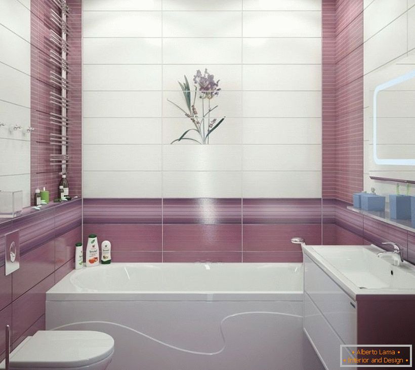 Design de uma pequena casa de banho no apartamento