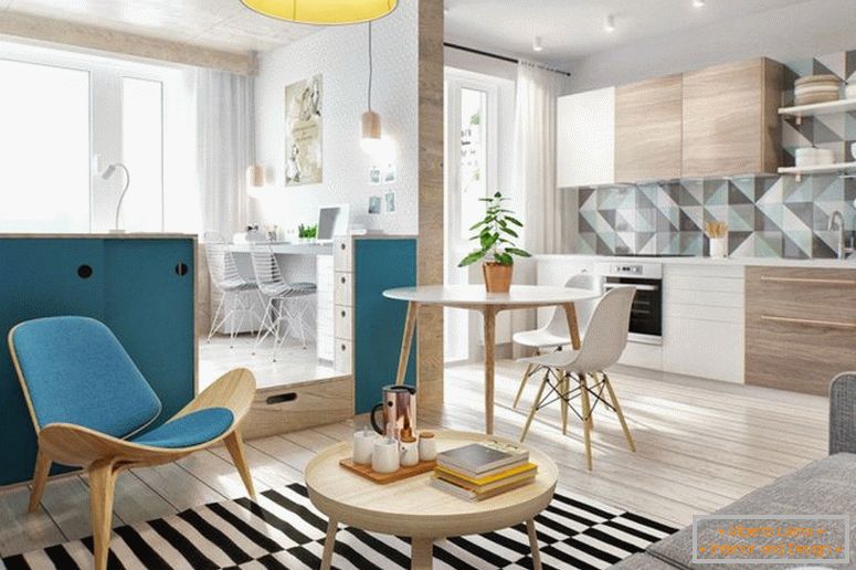 O design do apartamento estreito