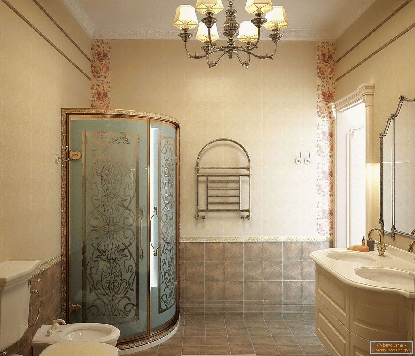 Casa de banho em estilo clássico