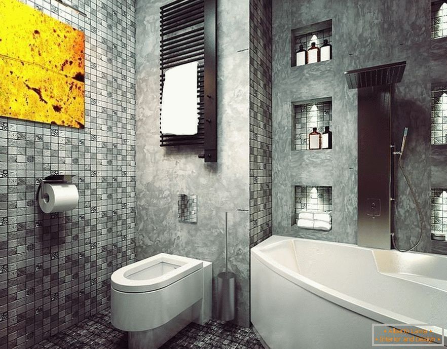 Interior de casa de banho em estilo eclético