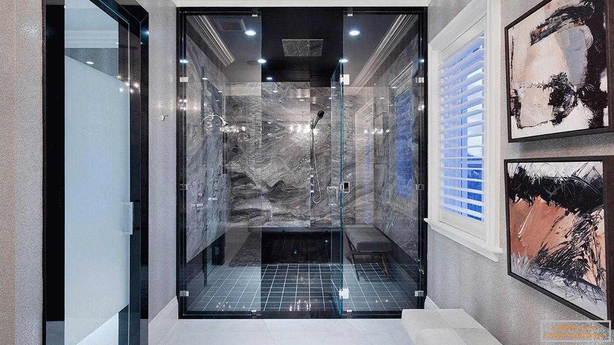 Cor preta no design da casa de banho