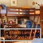Mobiliário infantil multifuncional com cama de dois andares
