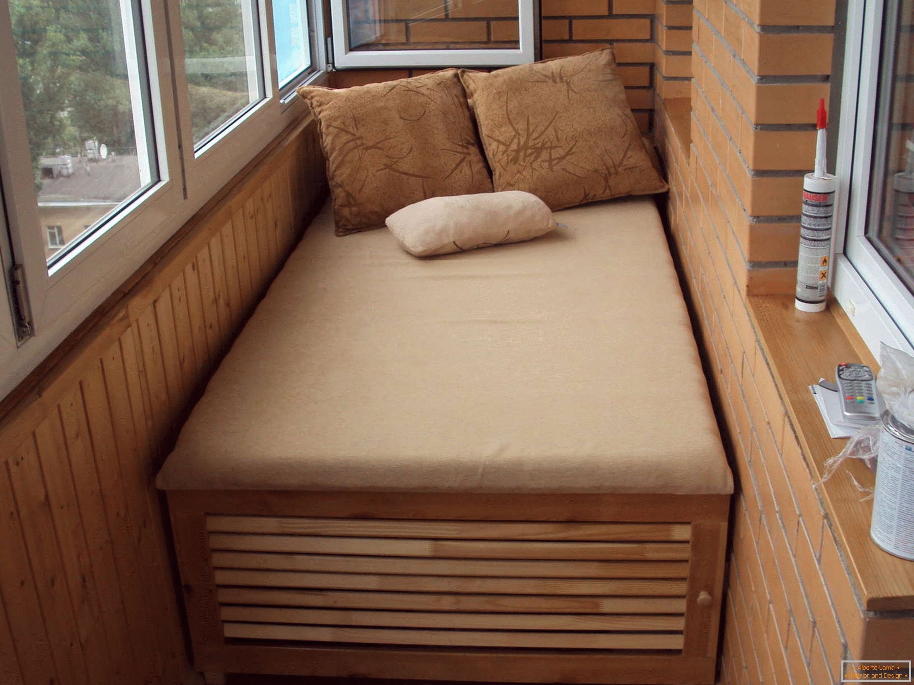 Closet-cama na varanda