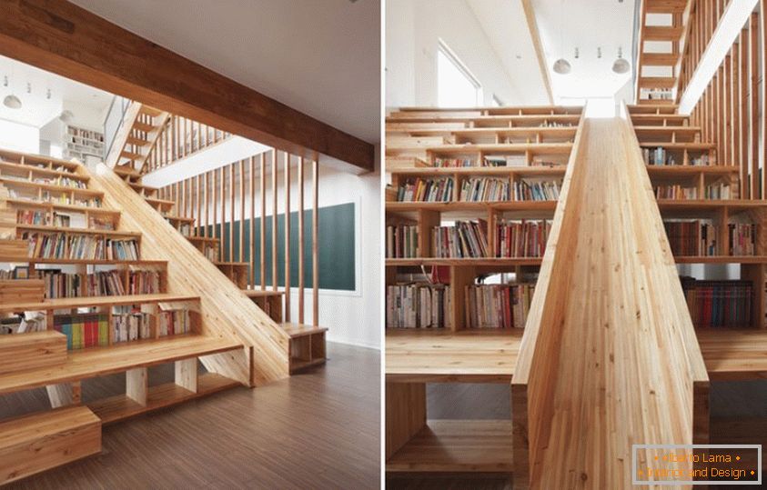 Escada-biblioteca incomum