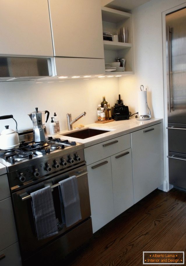 Set de cozinha com iluminação integrada
