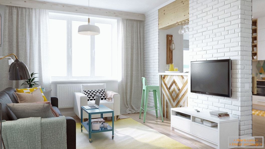 Design de interiores de um pequeno apartamento em Moscou