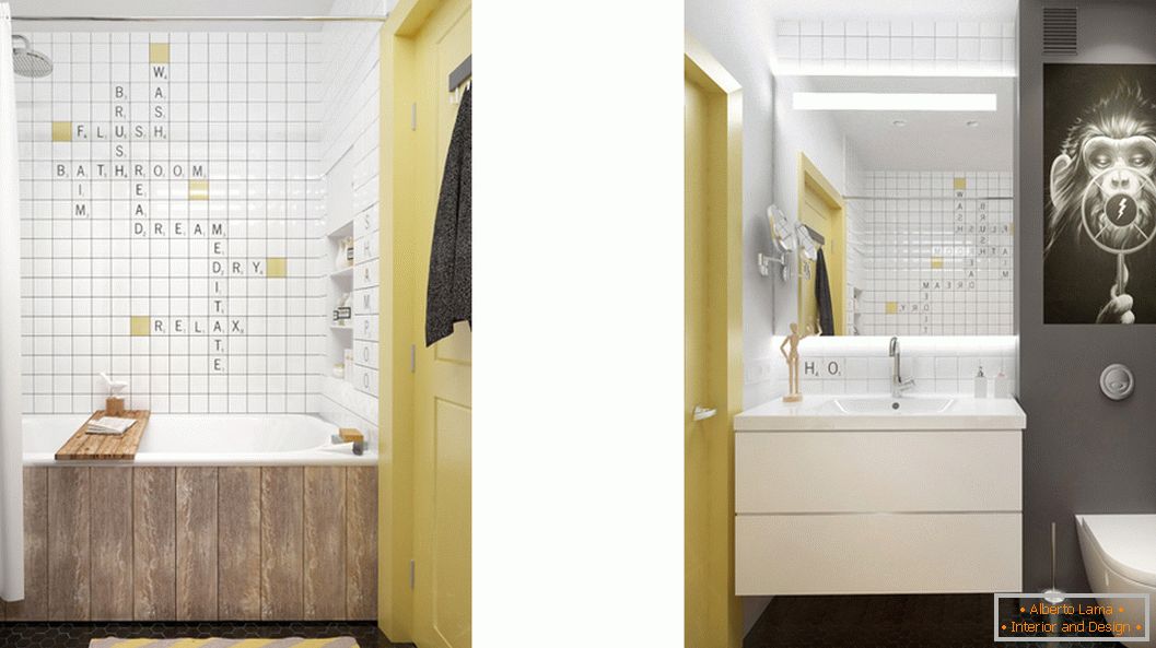 Design de uma casa de banho em um pequeno apartamento em Moscou