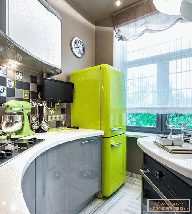 Design moderno da cozinha de Natalia Bazhenova na Rússia