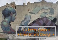 Graffiti grandioso de um jovem espanhol Aryz
